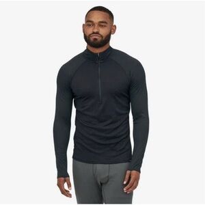 Patagonia Men's Capilene Midweight Half Zip Black Base-layer Men's Size XXL